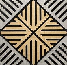 Linear geometric decorative panel pattern